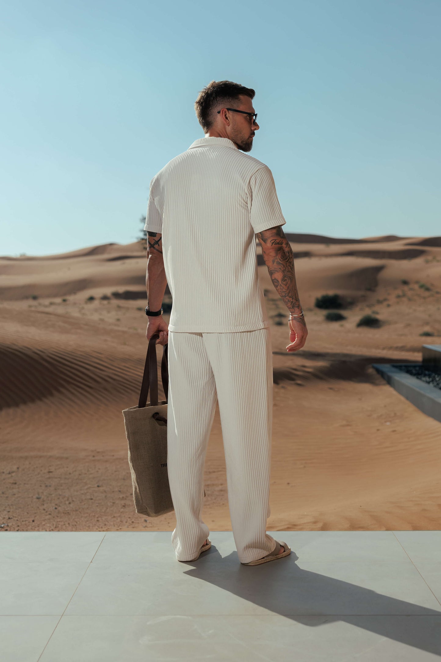 Camisa con Pliegues | Beige