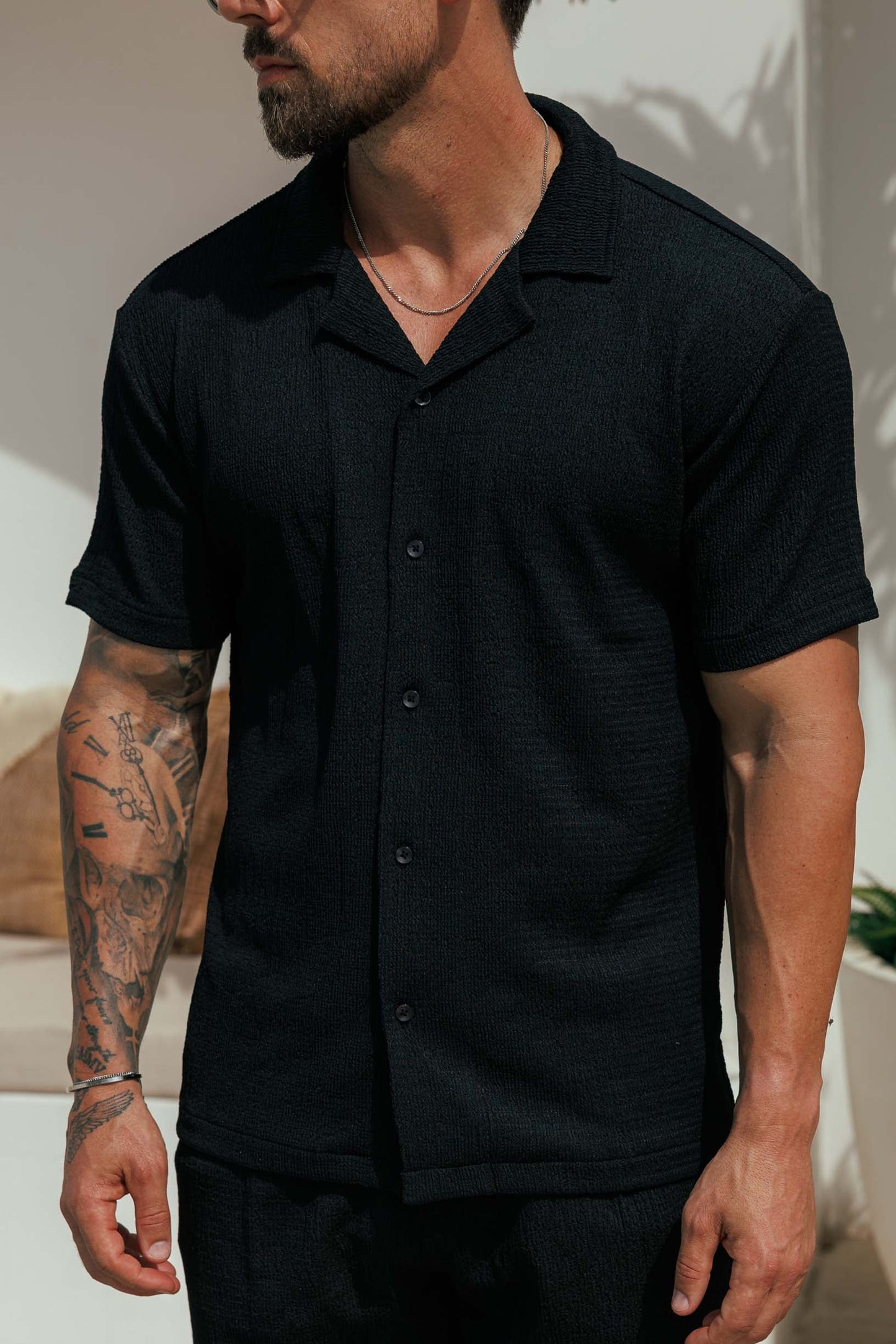 Camisa Texturizada | Negro