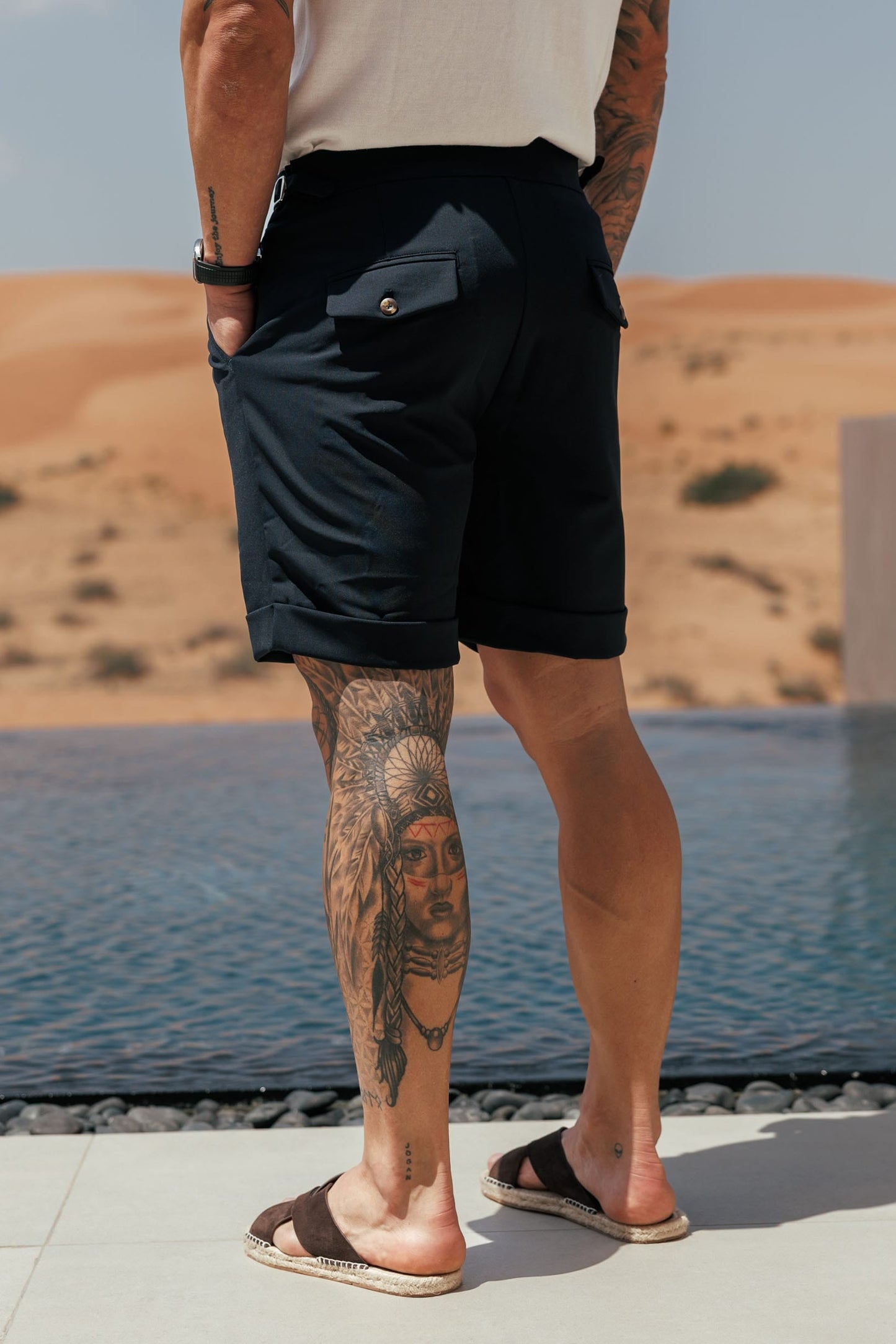 Short Premium con Ajuste Lateral | Azul Marino