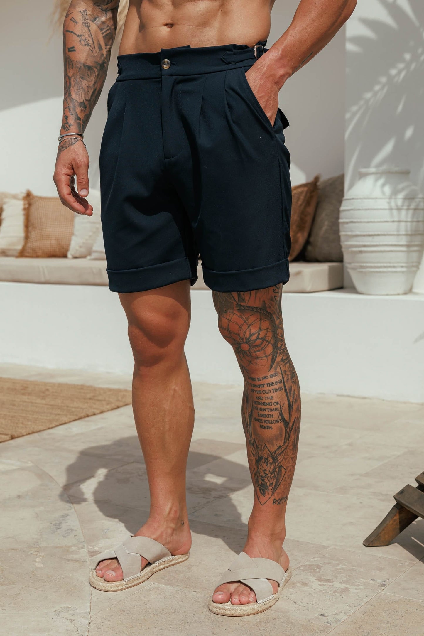 Short Premium con Ajuste Lateral | Azul Marino