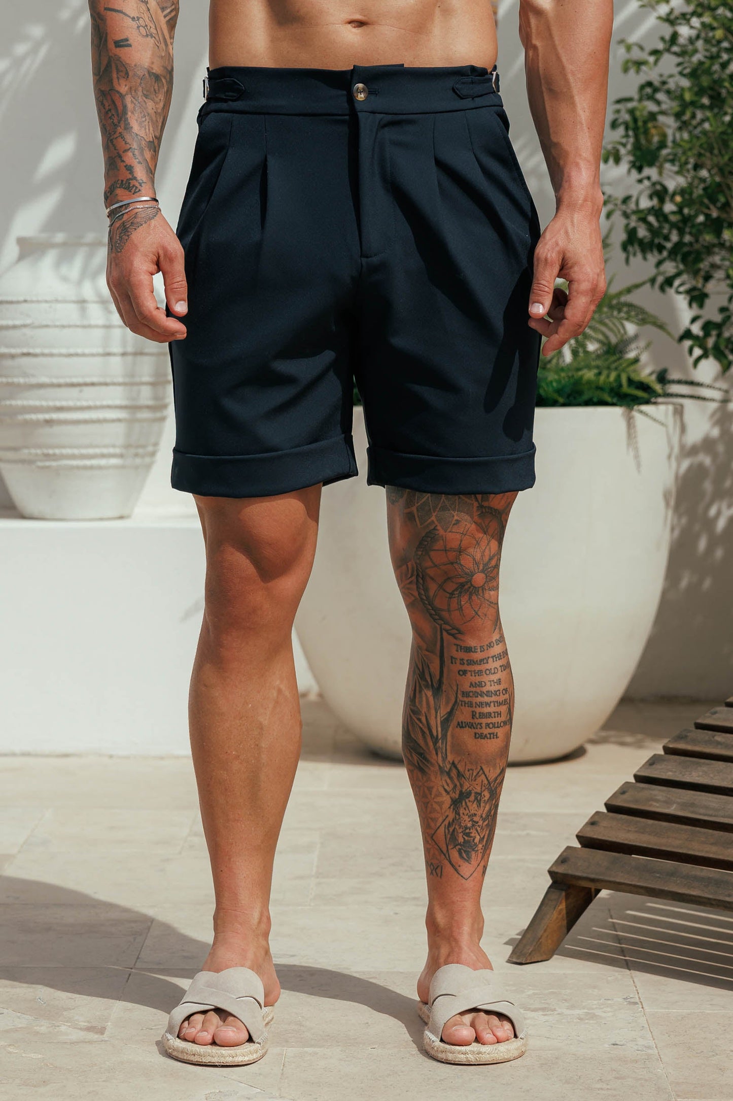 Short Premium con Ajuste Lateral | Azul Marino