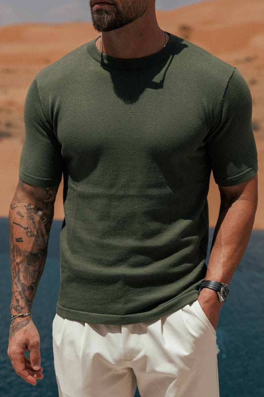 Camiseta de Punto | Verde Oliva