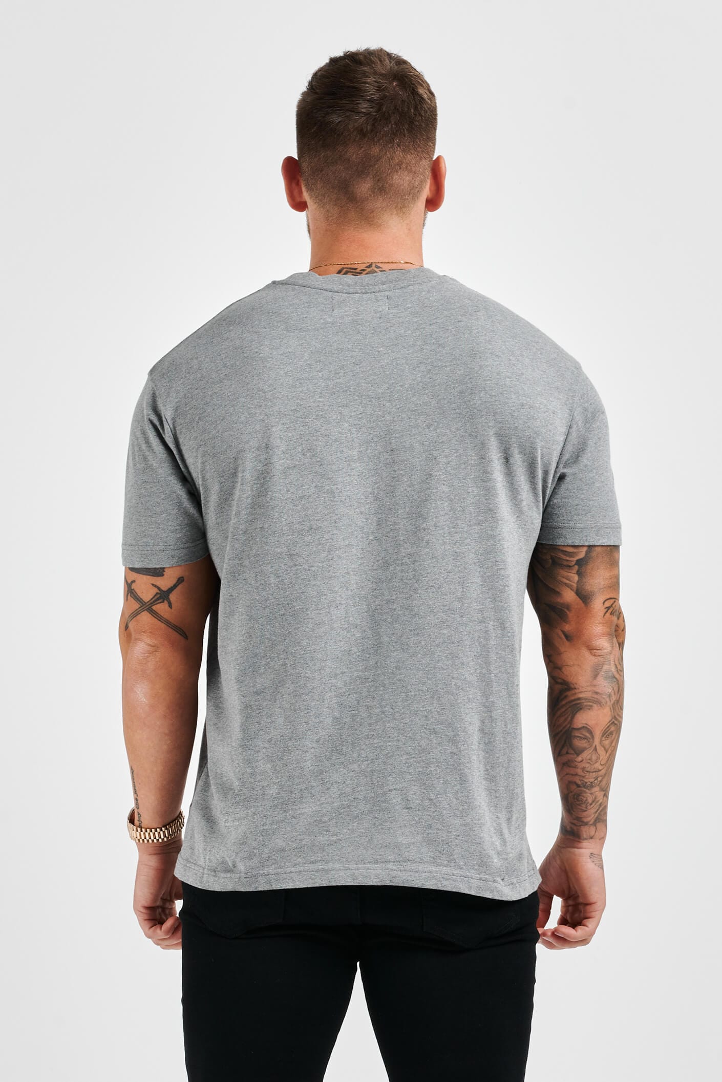 Camiseta Premium Básica | Gris Oscuro Jaspeado