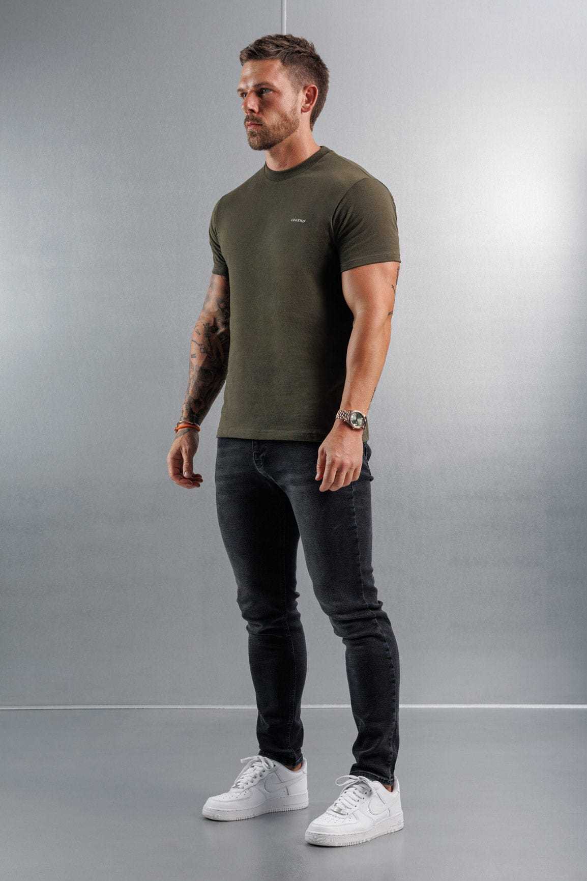 Camiseta Premium Básica | Verde Militar
