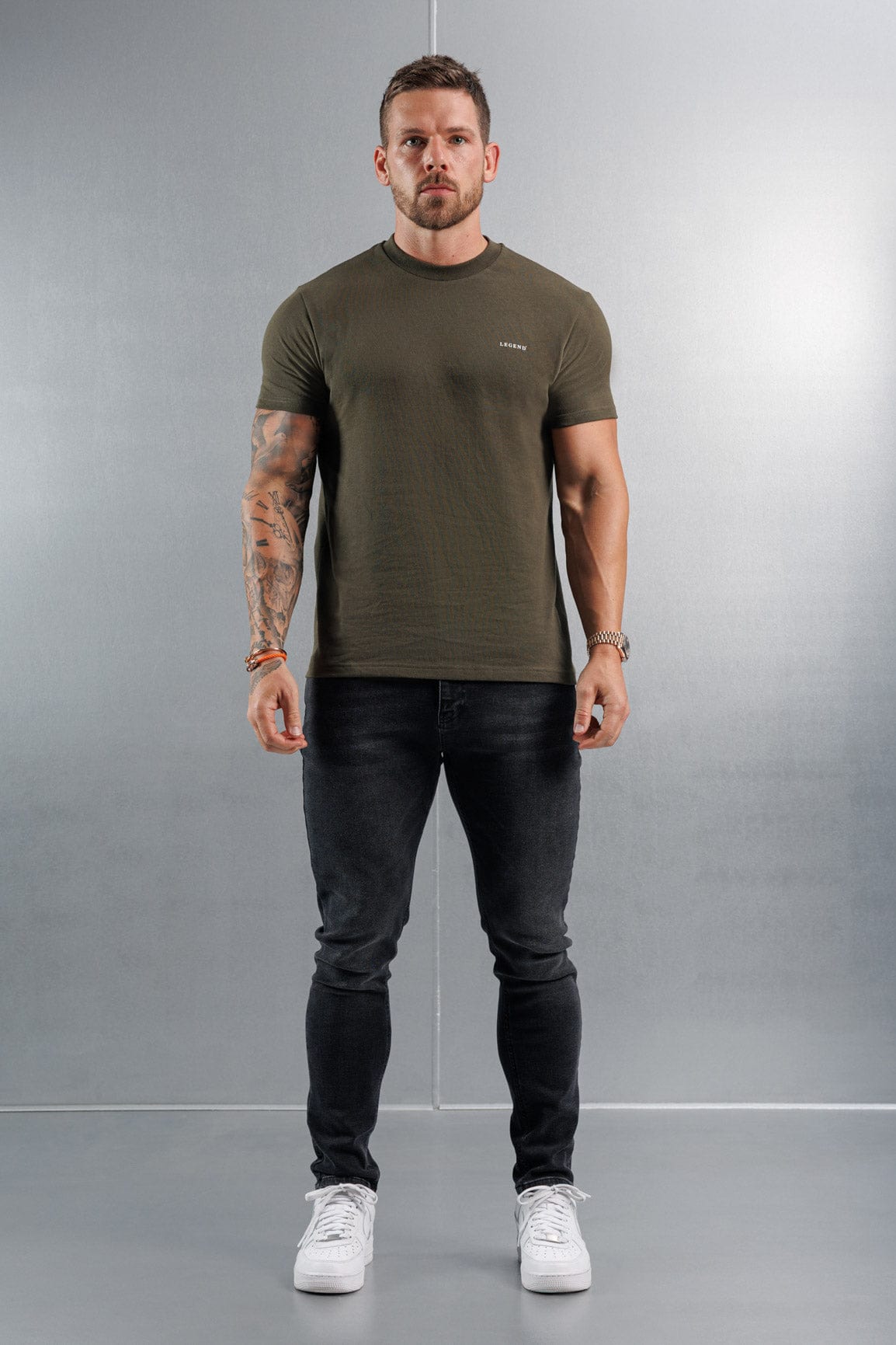 Camiseta Premium Básica | Verde Militar