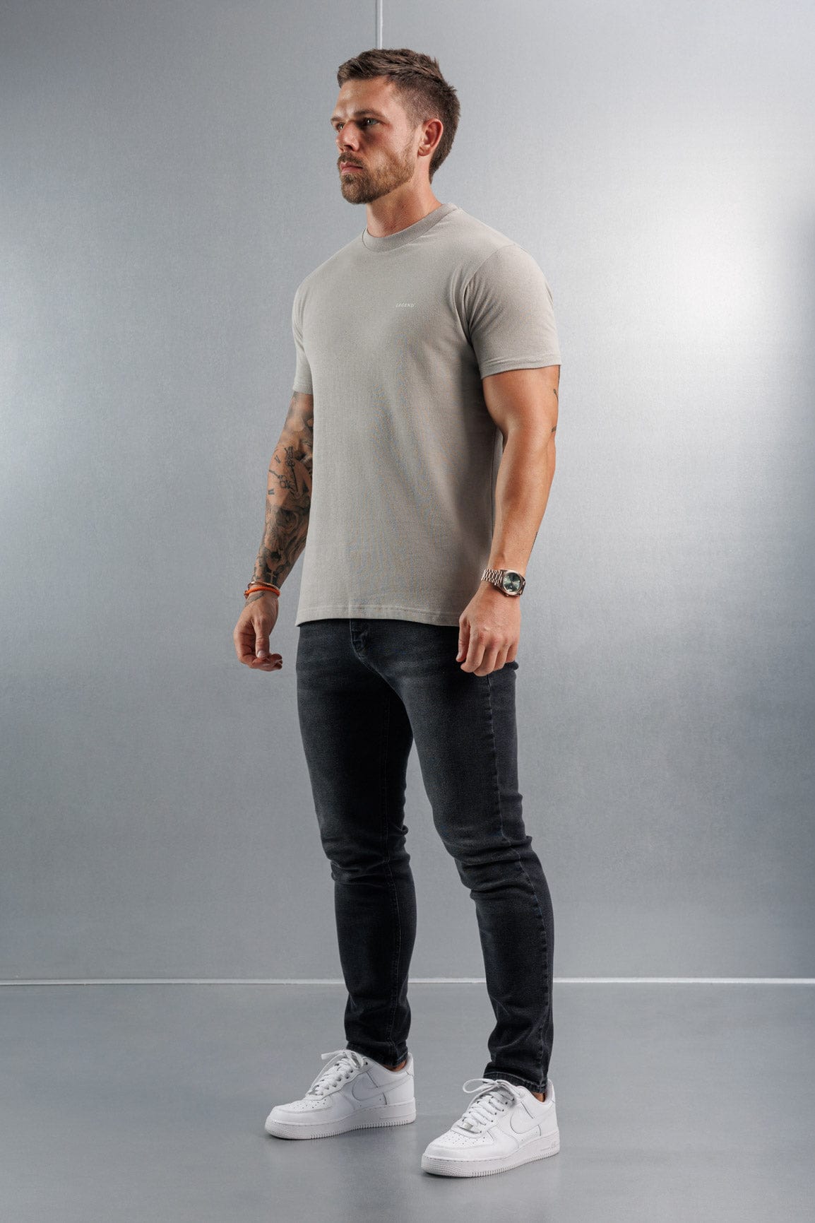 Camiseta Premium Básica | Concreto