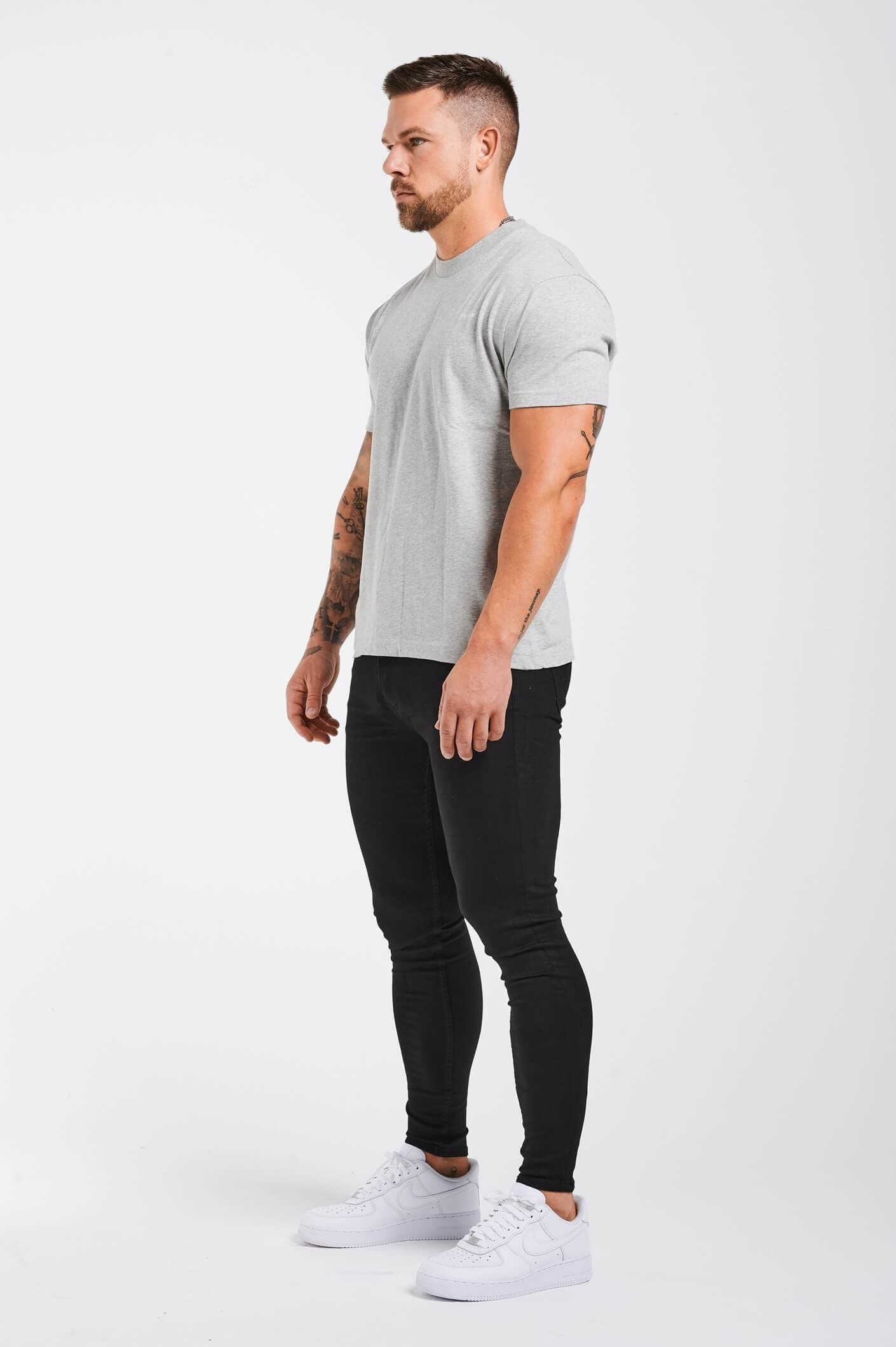 Camiseta Premium Básica | Gris Jaspeado