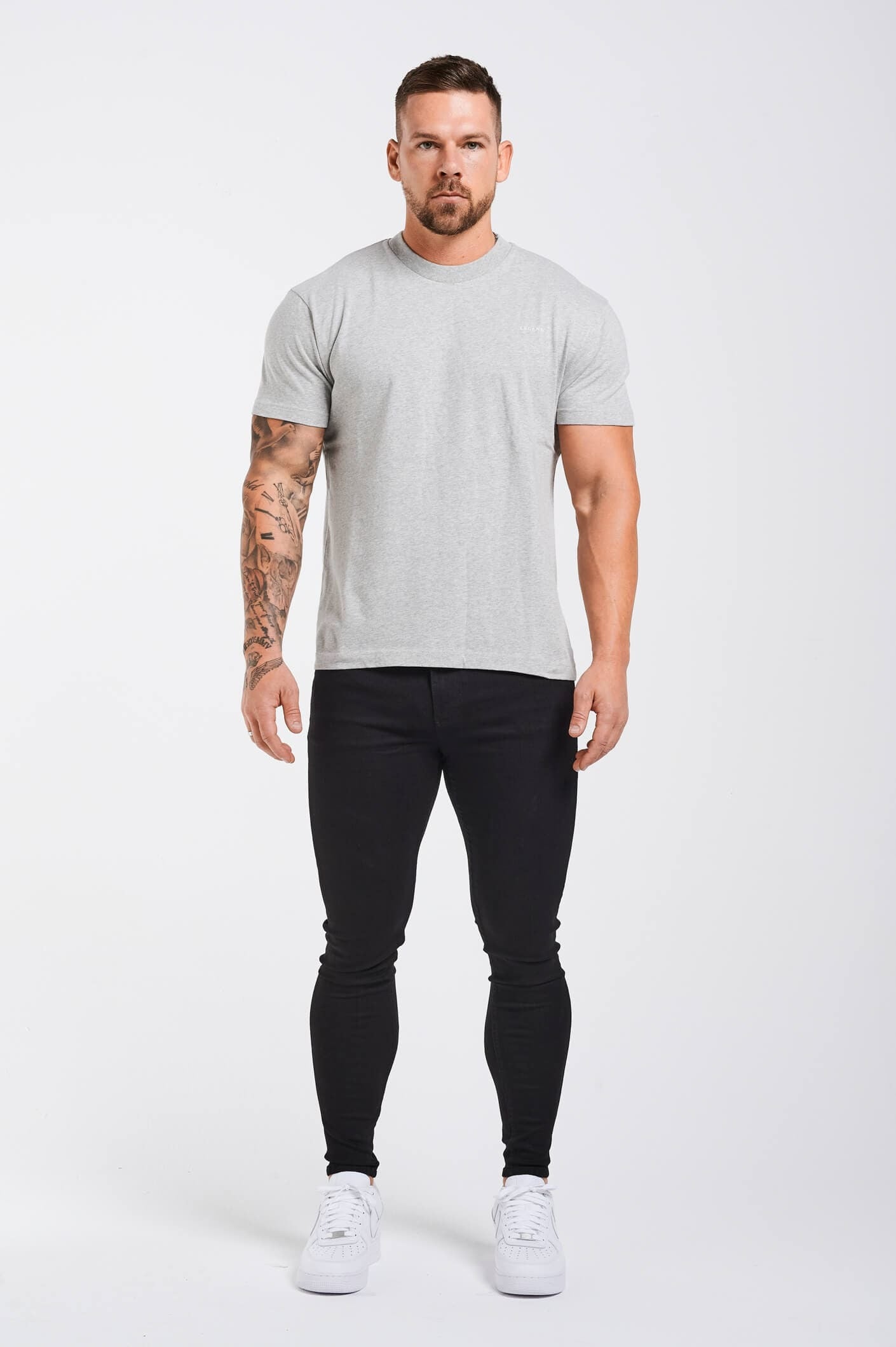 Camiseta Premium Básica | Gris Jaspeado