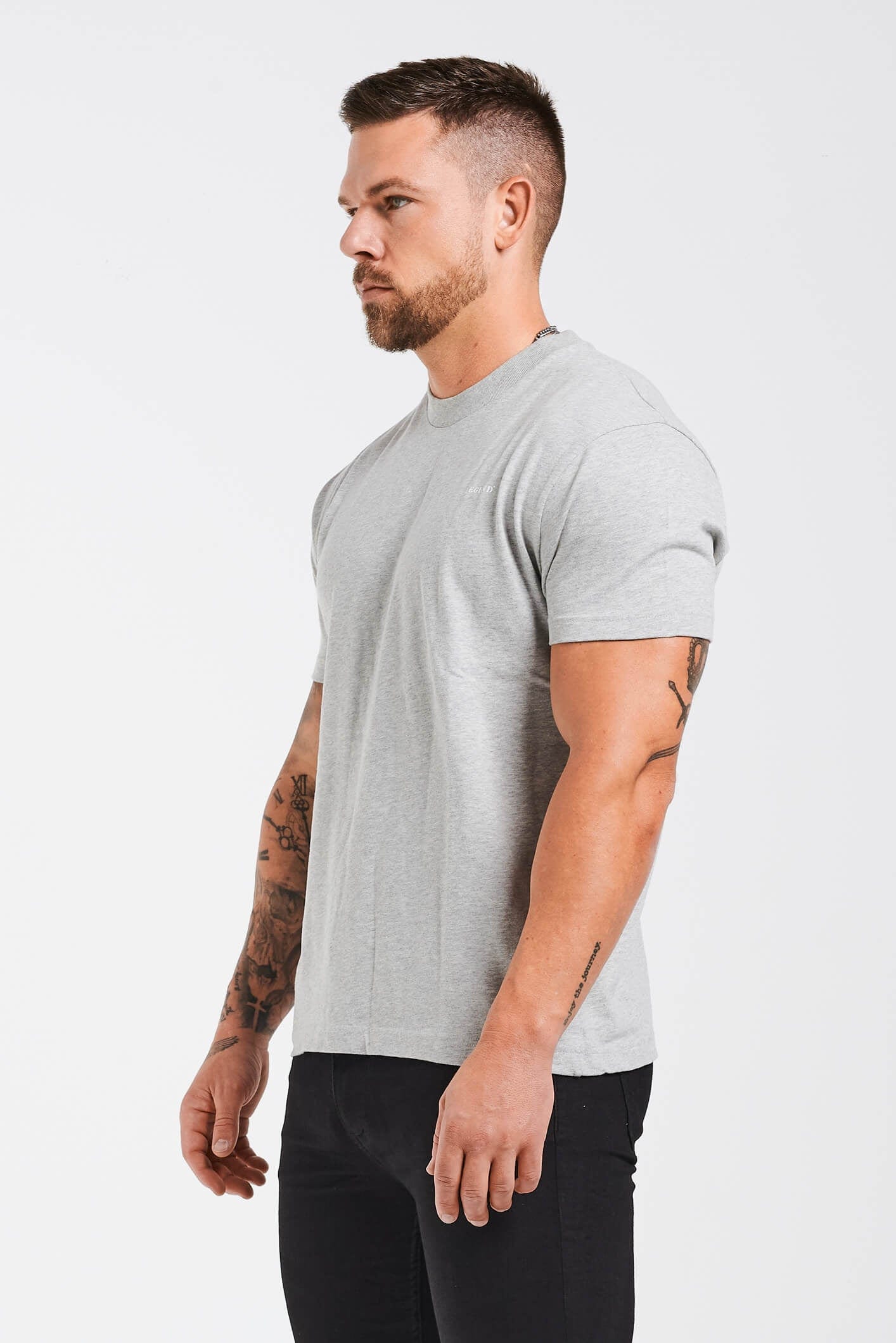 Camiseta Premium Básica | Gris Jaspeado