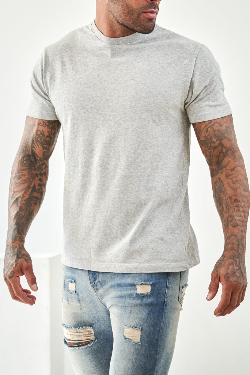 Camiseta Premium Básica | Gris Jaspeado