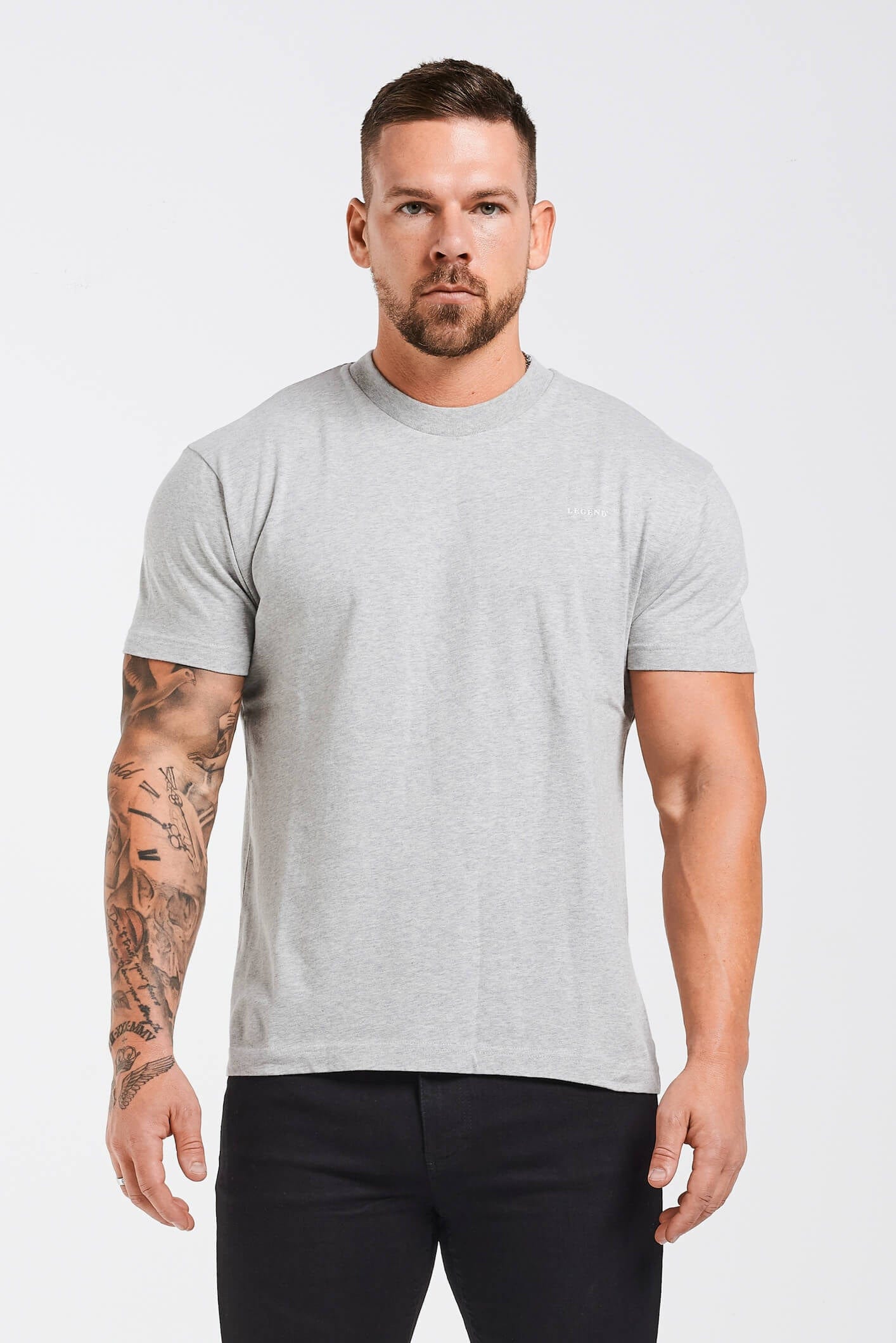 Camiseta Premium Básica | Gris Jaspeado