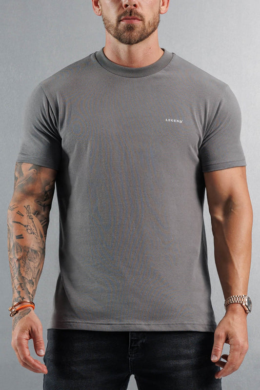 Camiseta Premium Básica | Gris Antracita