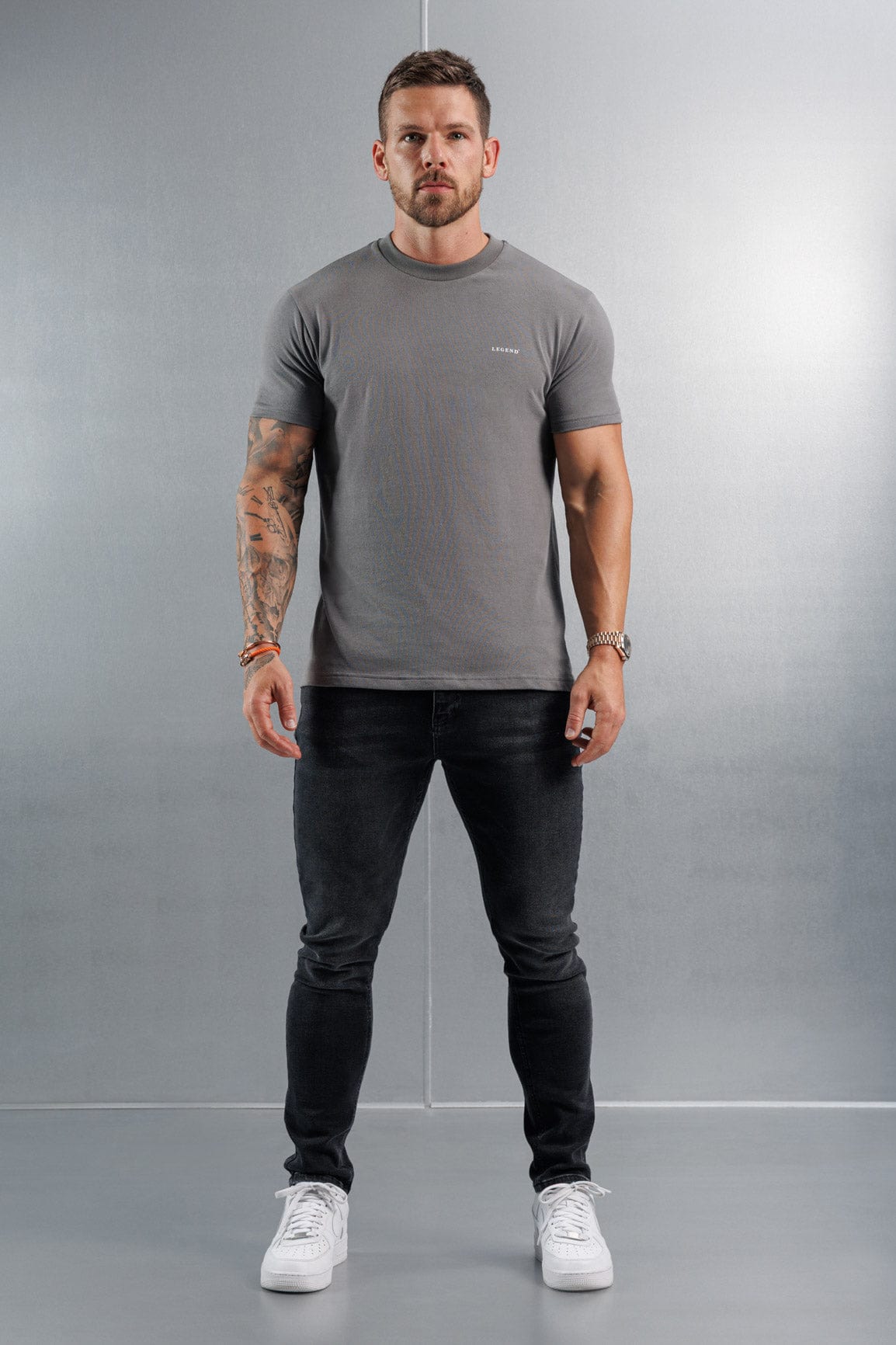 Camiseta Premium Básica | Gris Antracita