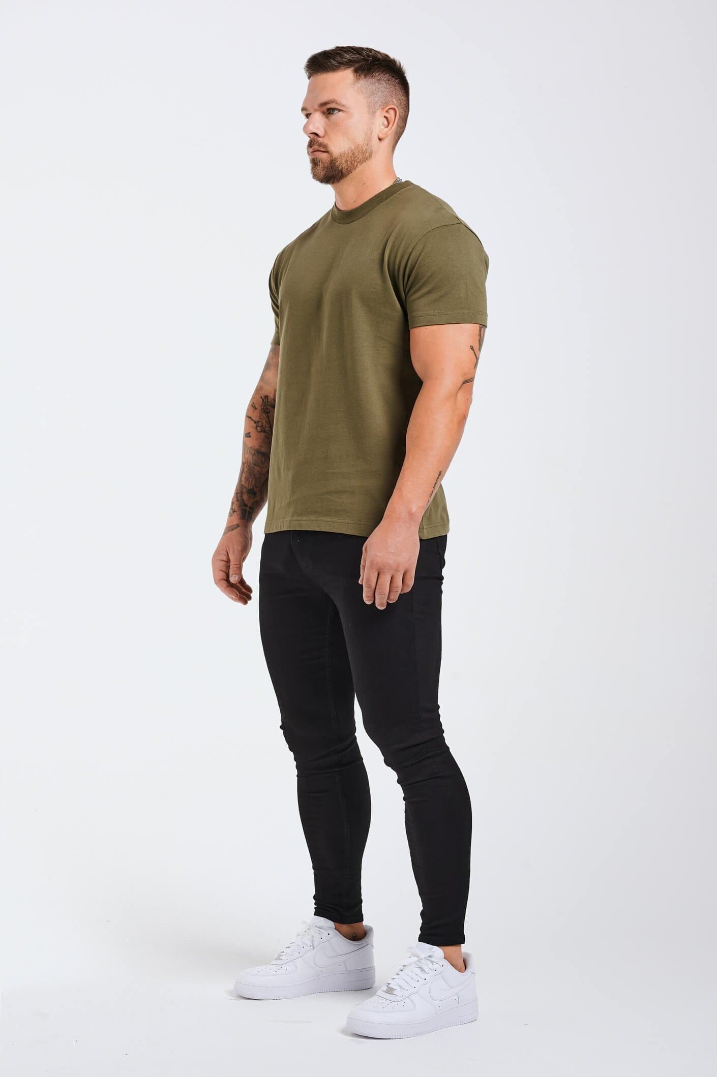 Camiseta Premium Básica | Verde Oliva