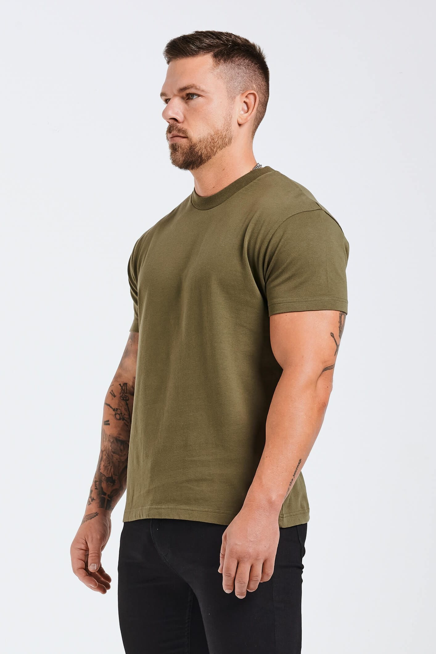 Camiseta Premium Básica | Verde Oliva