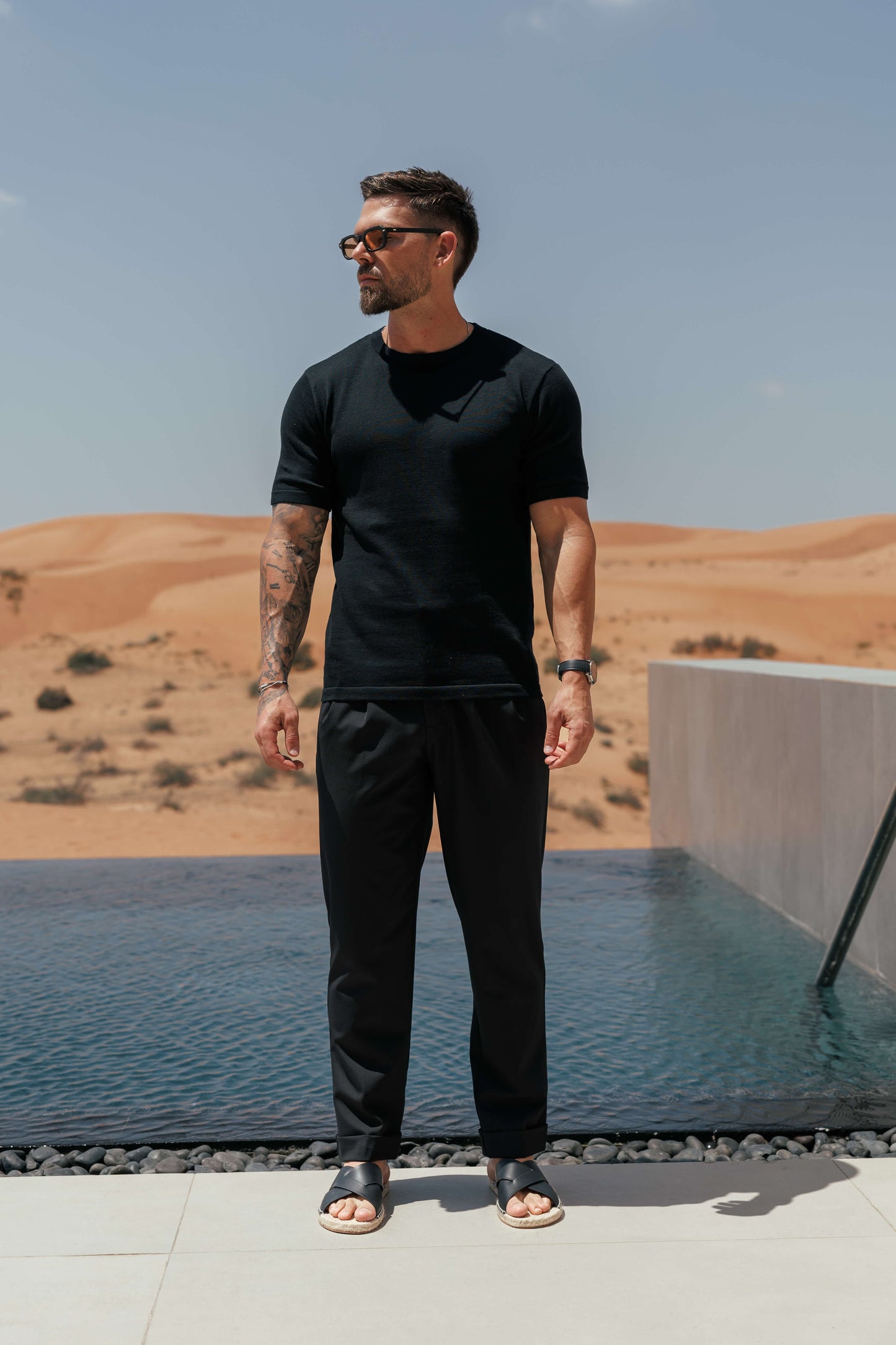 Pantalón Premium con Ajuste Lateral | Negro