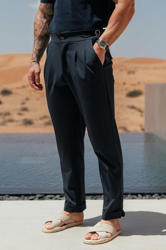 Pantalón Premium con Ajuste Lateral | Azul Marino