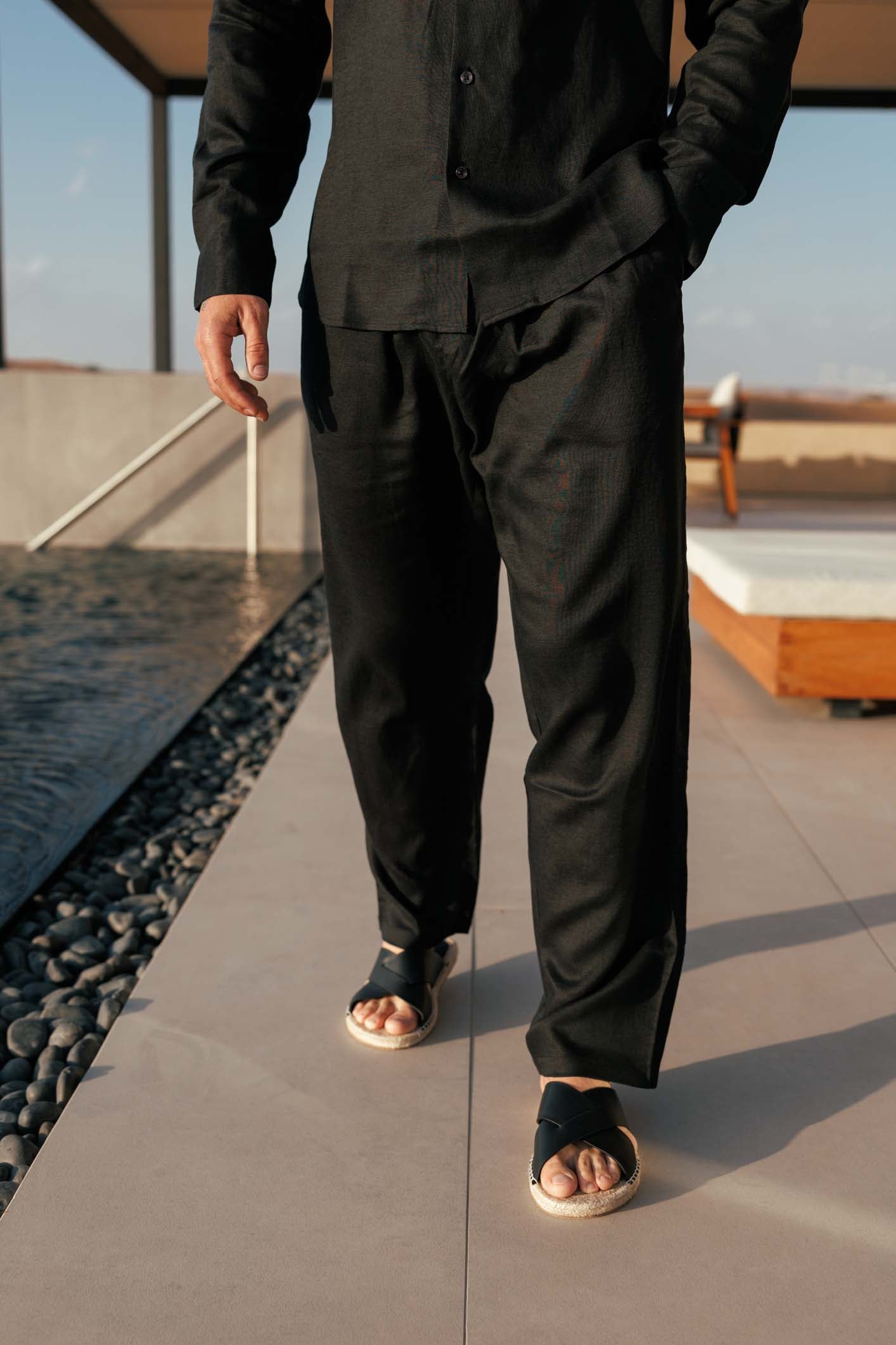 Pantalón de Lino | Negro