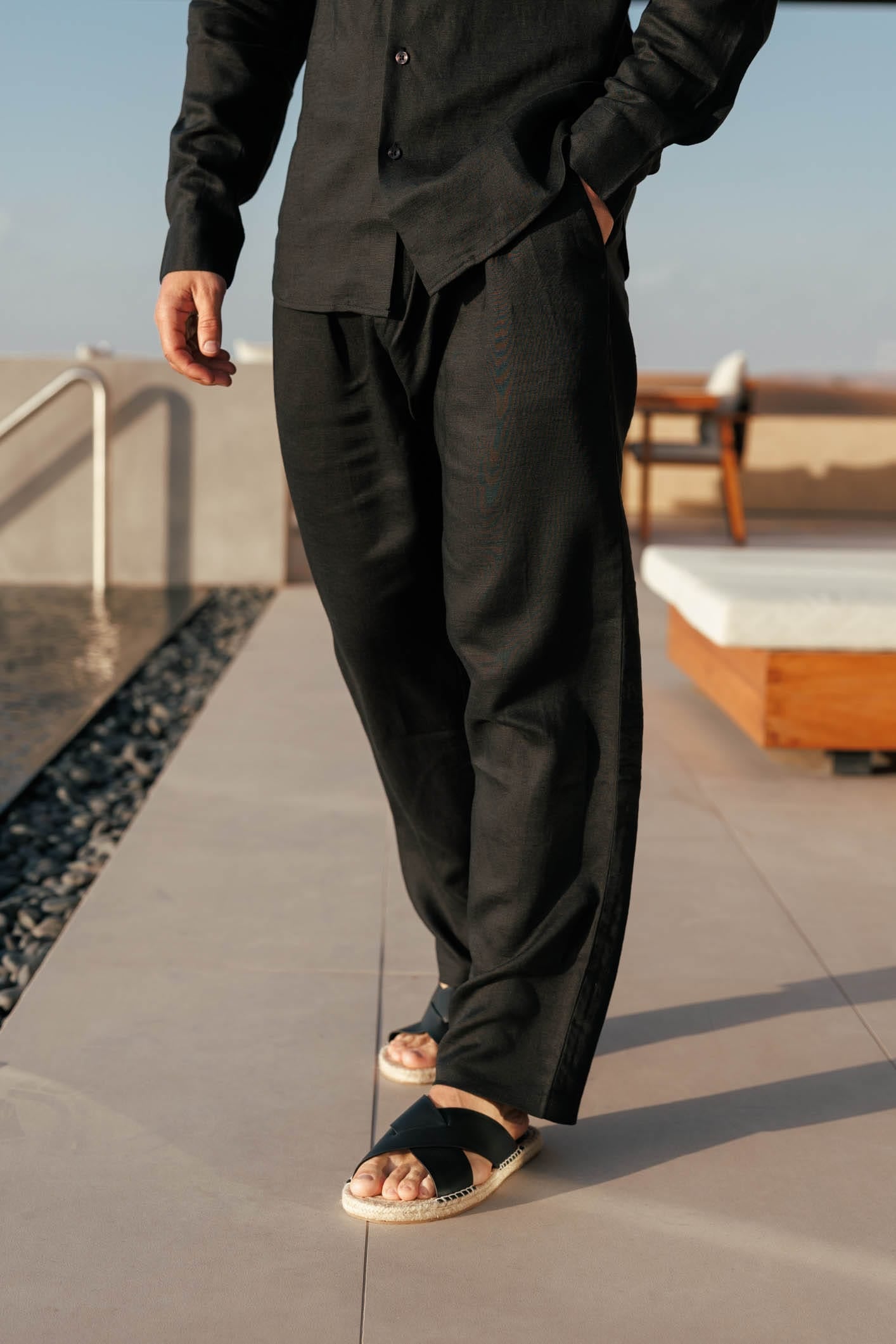 Pantalón de Lino | Negro