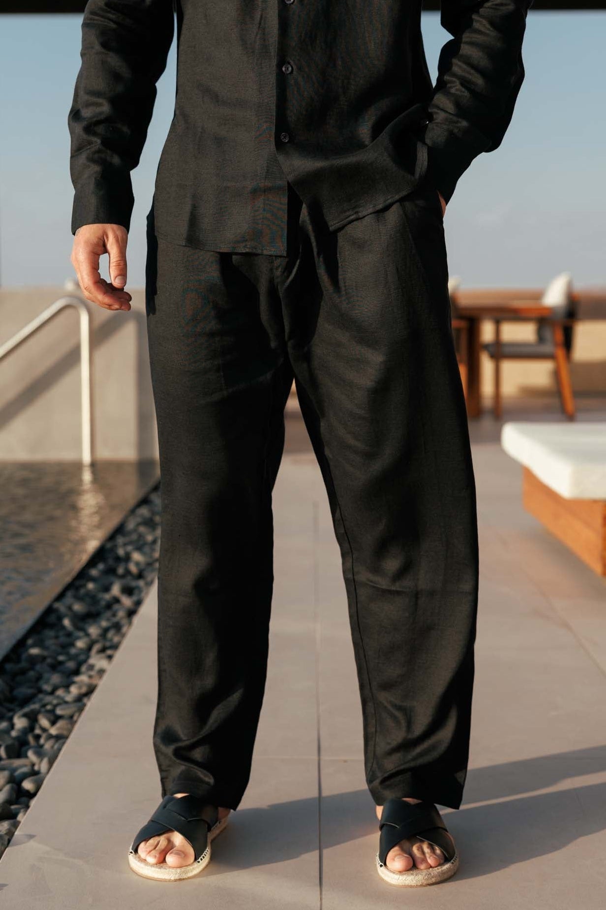 Pantalón de Lino | Negro