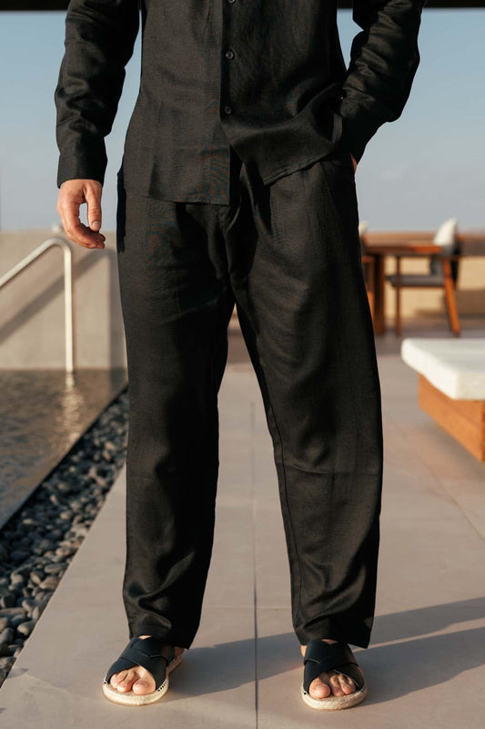 Pantalón de Lino | Negro