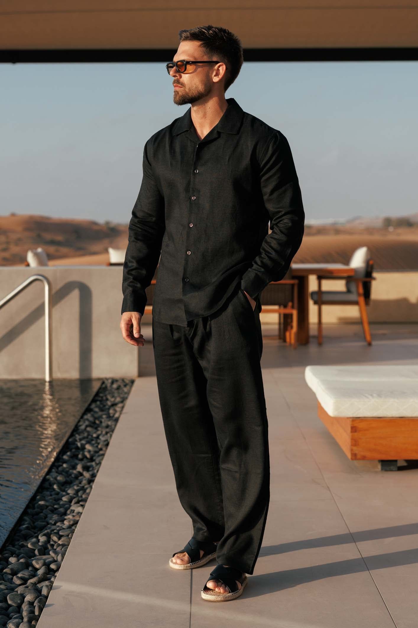 Pantalón de Lino | Negro