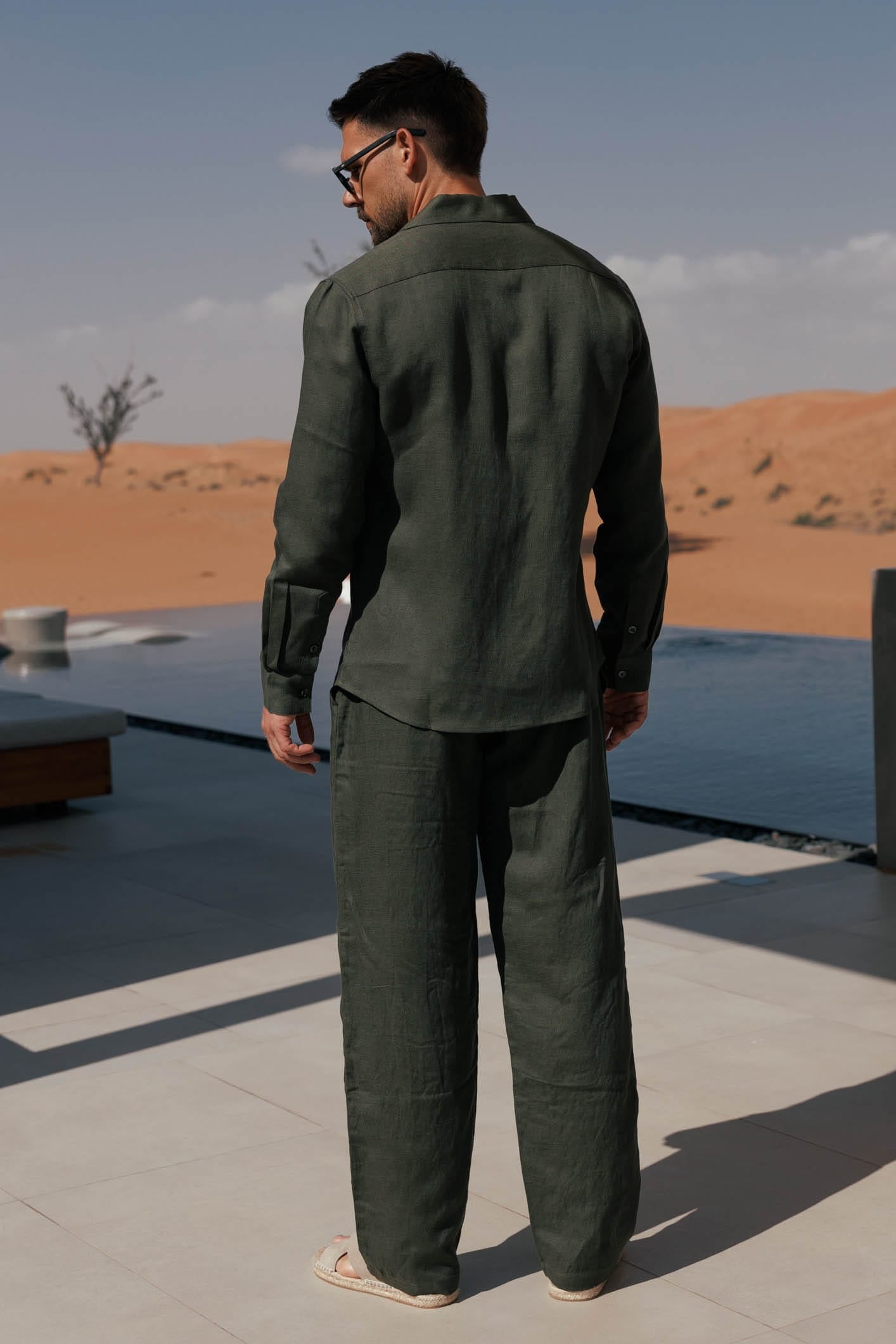 Pantalón de Lino | Verde Oliva