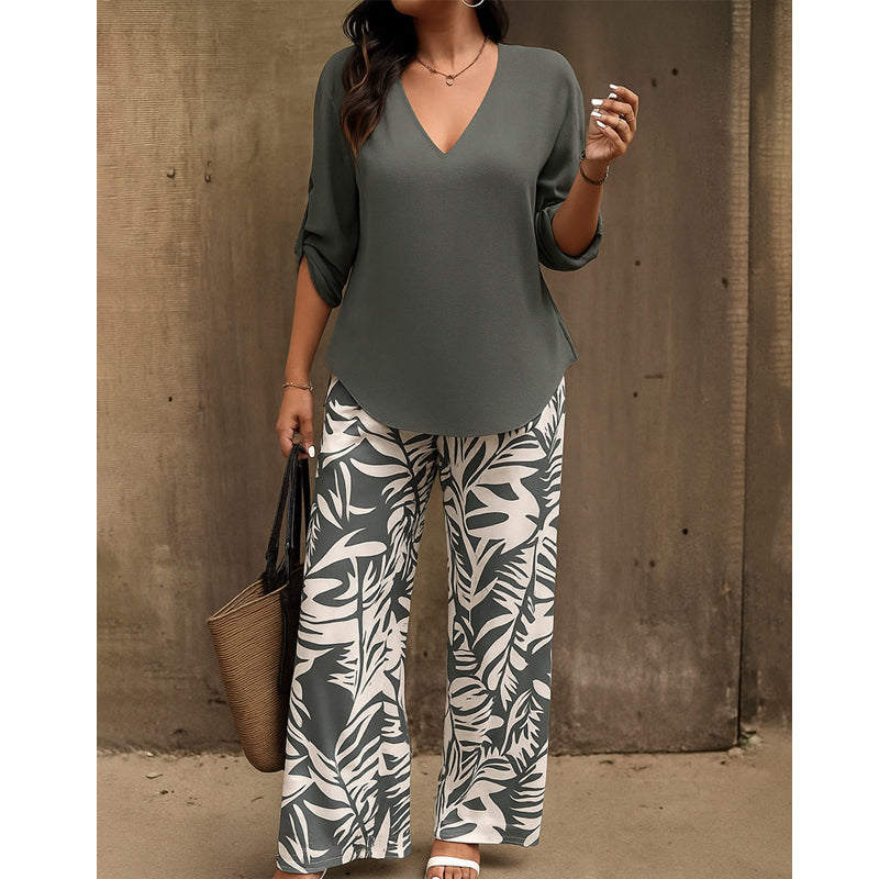 Conjunto de dos piezas estampado