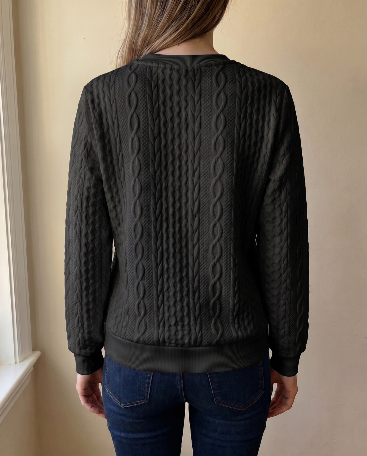 Jersey texturizado con cremallera