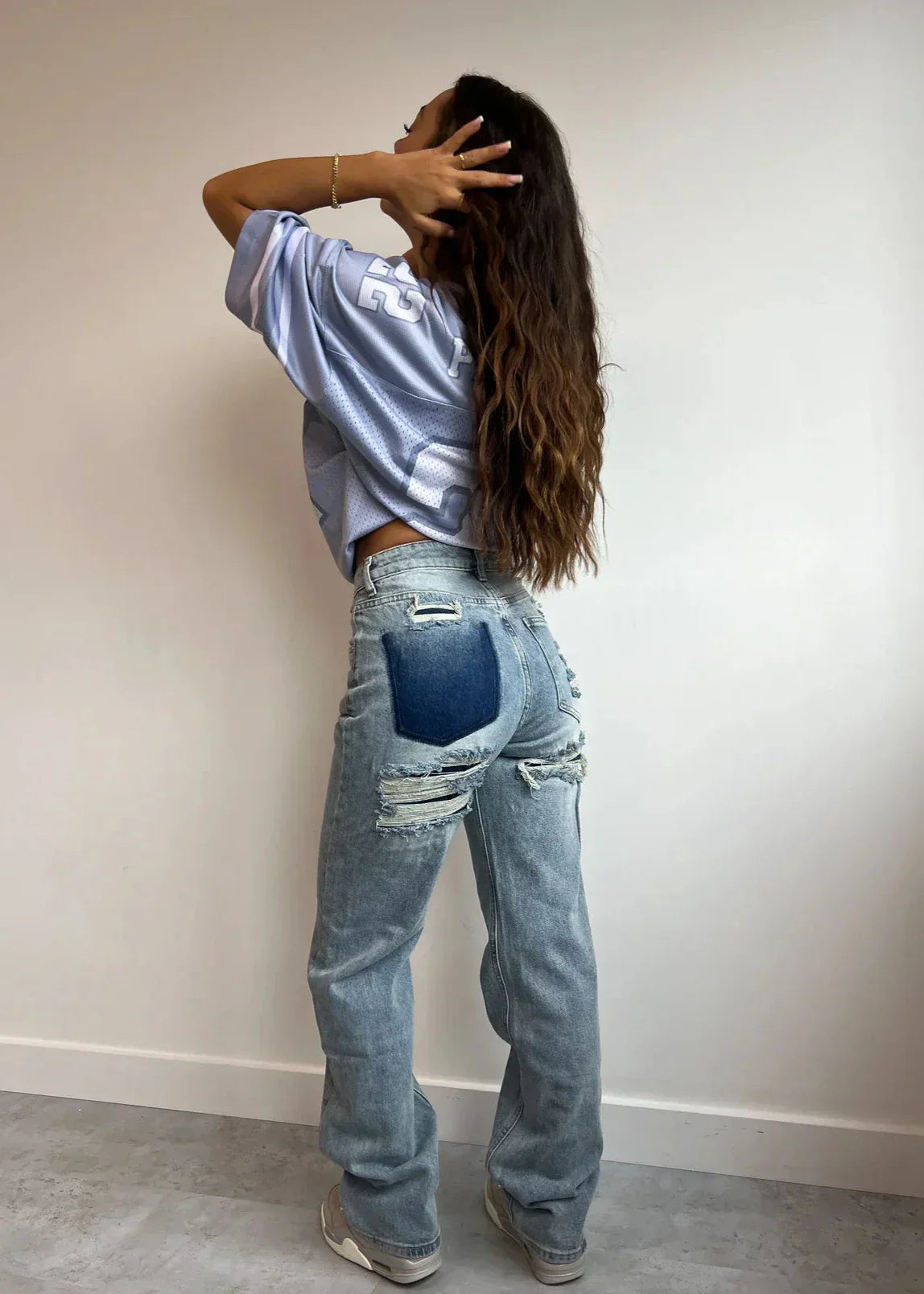 Jeans rotos efecto desgastado
